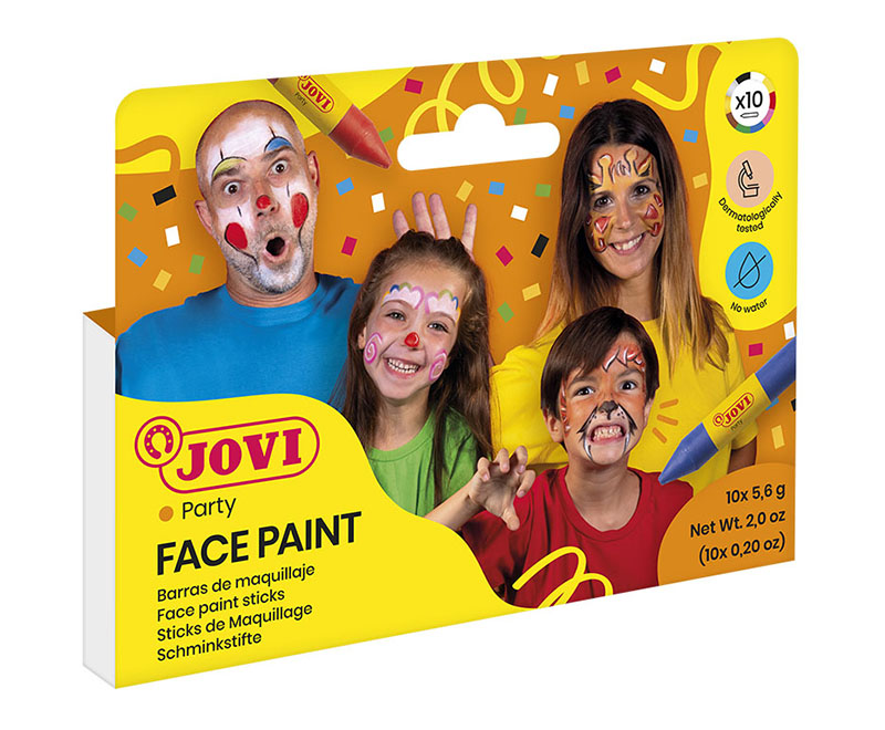 Image of Ansiktsfärgset JOVI FACE PAINT 10 paint sticks ass. colours 176  3+ (12F) 7001281 8412027001281