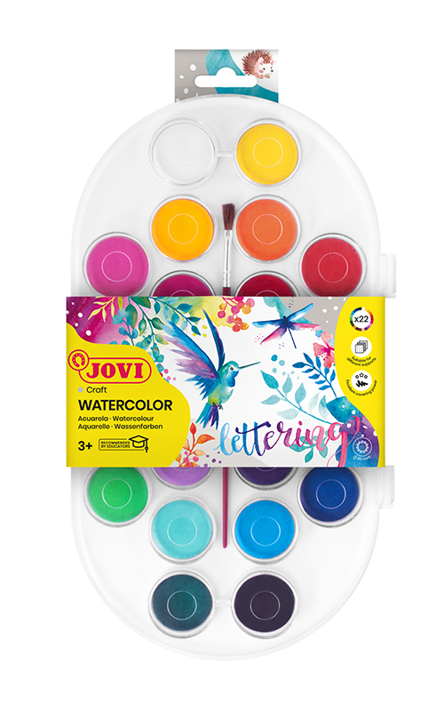 Image of Vattenfärgset JOVI Watercolours. 22 Bars 30mm 830 22 3+ (12F) 7002318 8412027002318