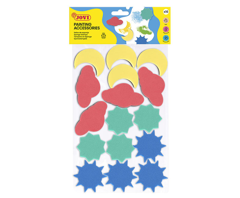 Image of Svampset JOVI Sponges with various shapes for stamping 4 16  3+ (12F) 7006231 8412027006231