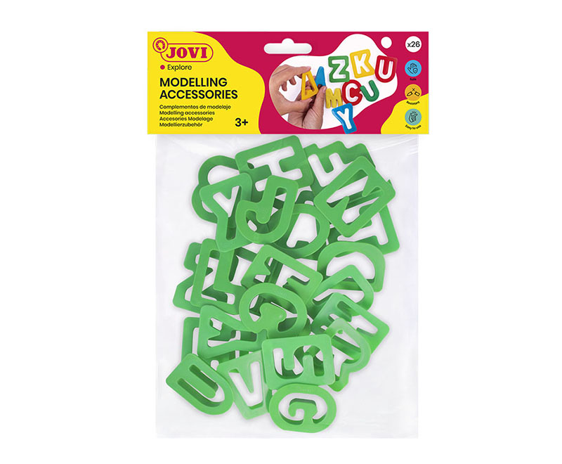 Image of Lerverktyg JOVI MODELLING ACC. 26 letter-shaped molds 7A 3+ (12F) 7024297 8412027024297