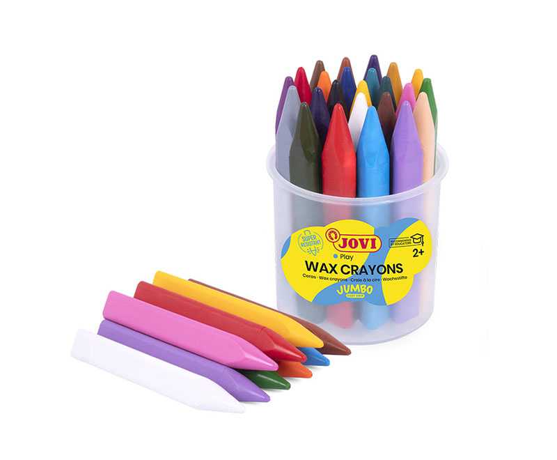 Image of Kritset JOVI JUMBO EASY GRIP 24 wax crayons ass colour 975 (12F) 2+ 7025379 8412027025379