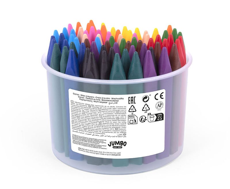 Image of Kritset JOVI JUMBO EASY GRIP 72 wax crayons ass colour 973 72 2+ (6F) 7025386 8412027025386