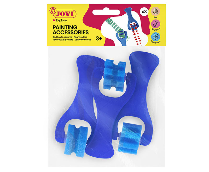 Image of Skumrollerset JOVI PAINTING ACC 3 foam rollers various patterns 812 3+ (12F) 7026055 8412027026055
