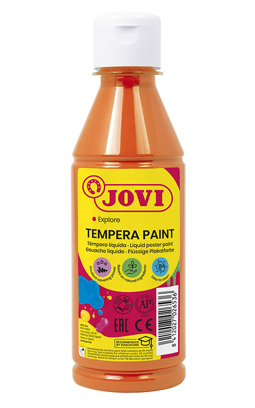 Image of Temperafärg JOVI Poster Paint 250ml Orange 50206 3+ (12F) 7026536 8412027026536
