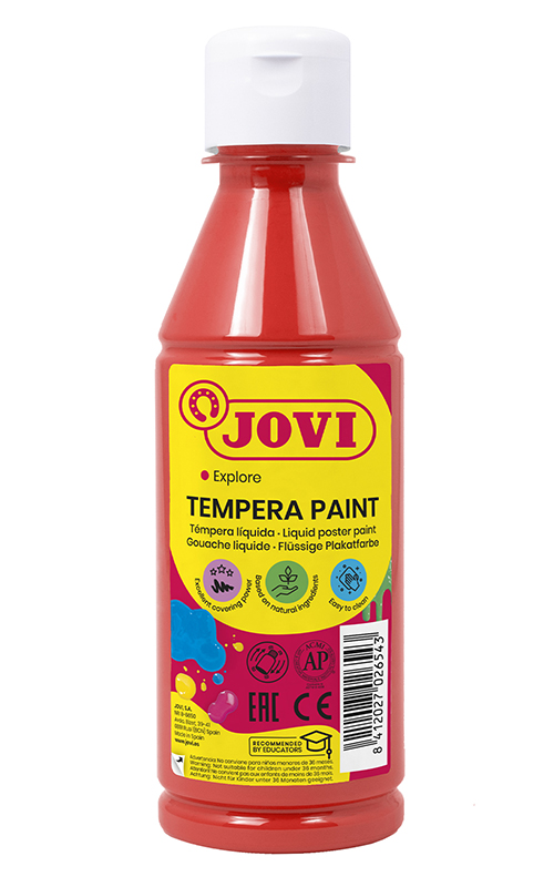 Image of Temperafärg JOVI Poster Paint 250ml Vermillion 50207 3+ (12F) 7026543 8412027026543