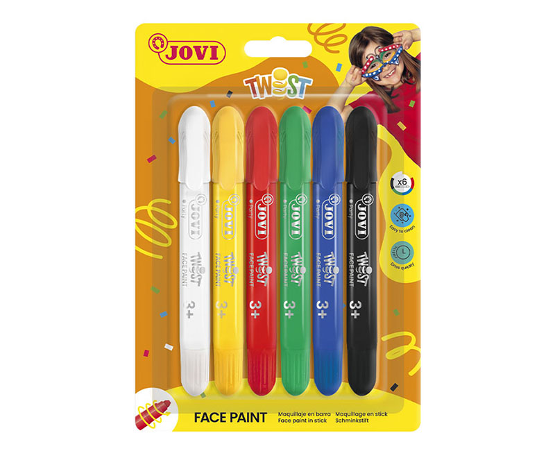 Image of Ansiktsfärgset JOVI TWIST Face Paint Blister 6 stick ass. colours 191 3+ (12F) 7028530 8412027028530