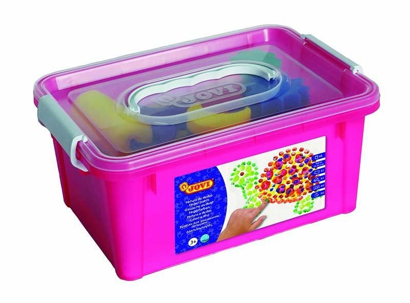 Image of Fingerfärgset JOVI 6 x 125 ml, 4 sponges, 4 templates, 1 roller,1 cloth 566 2+ (4F) 7029155 8412027029155