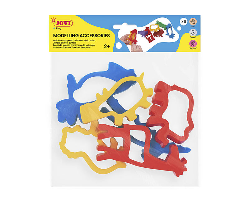 Image of Lerverktyg JOVI MODELLING ACC. 6 Clay cutters jungle animals 7J 3+ (12F) 7029261 8412027029261