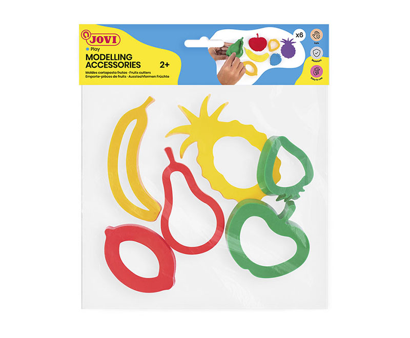 Image of Lerverktyg JOVI MODELLING ACC. 6 Clay cutters fruits 7F 3+ (12F) 7029278 8412027029278