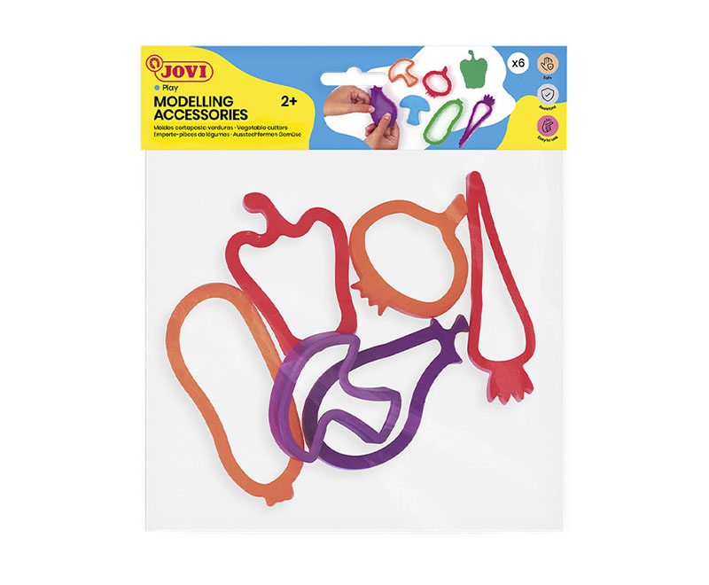 Image of Lerverktyg JOVI MODELLING ACC. 6 Clay cutters vegetables 7V 3+ (12F) 7029285 8412027029285