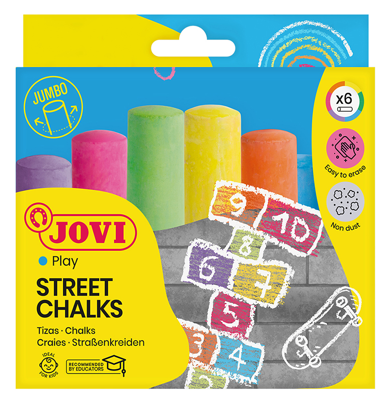 Image of Kritor JOVI Street Chalks Case Of 6 Jumbo Chalks ass. Colours 1030 3+ (12F) 7030816 8412027030816