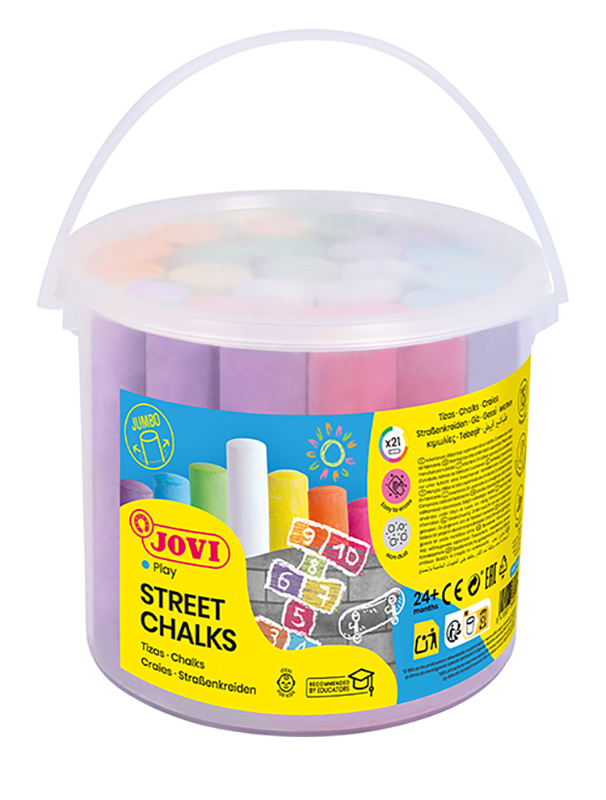 Image of Kritor JOVI Chalks Classcolor Street Bucket With 21 Ass.Col. 1130 3+ (3F) 7030823 8412027030823