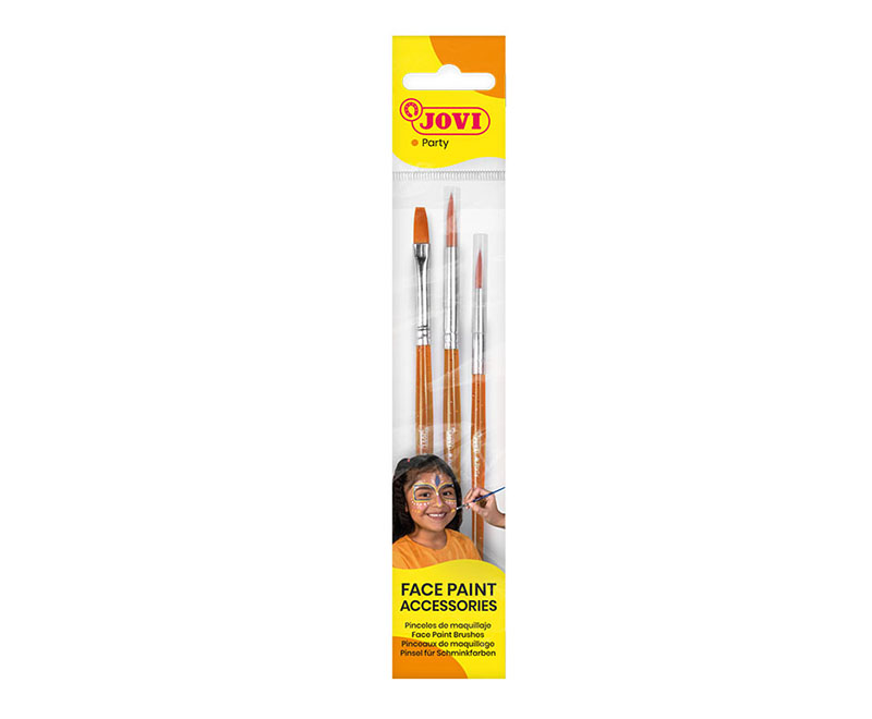 Image of Ansiktsfärgset JOVI FACE PAINT ACC. 3 face brushes plain thin,round 17903BR 3+ (50F) 7031646 8412027031646