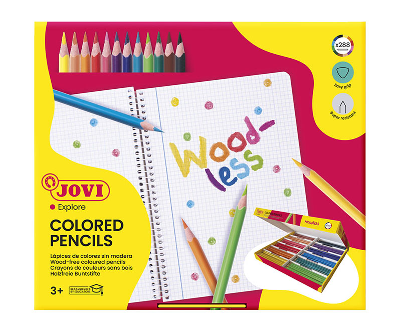Image of Färgpennset JOVI WOODLESS Schoolpack 288 triangular ass.  colors 734 288 3+ (6F) 7031882 8412027031882