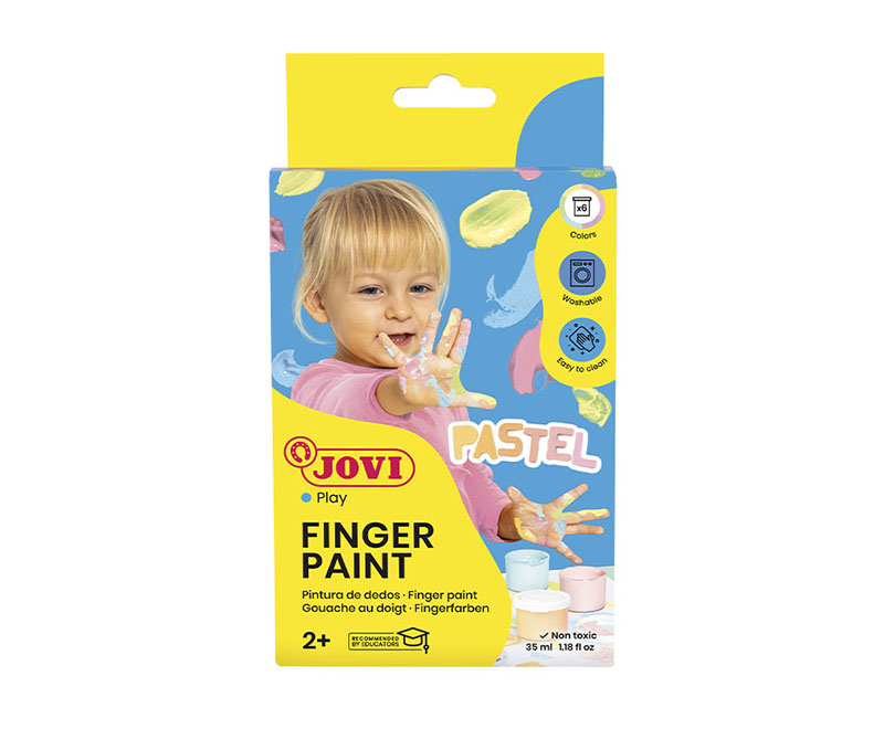 Image of Fingerfärgset JOVI FINGER PAINT 5 jars 35 ml pastel colours 540P 2+ (6F) utgått 7032094 8412027032094