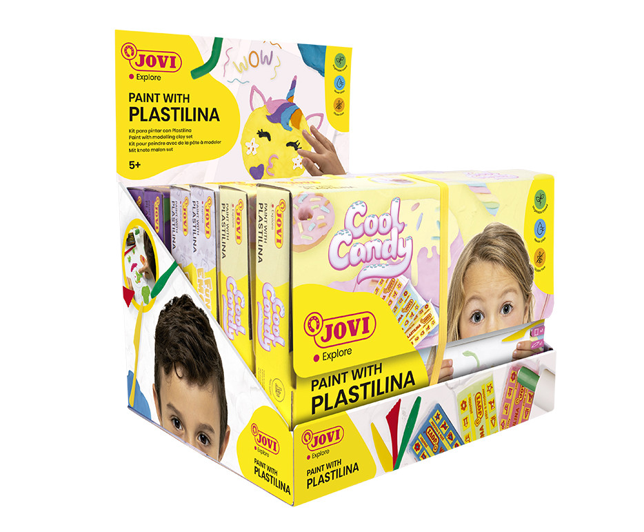 Image of Jovi Paint with Plastilina assorted counter Display 6 set (2 CC+2 CM+2 FE). (6F) 7032148 8412027032148