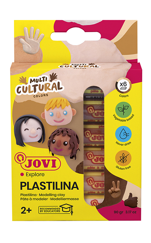 Image of Lerset JOVI Plastilina Box 6 Bars 15G ass. Colours Multic 90 6M 2+ (12F) 7032279 38412027032279