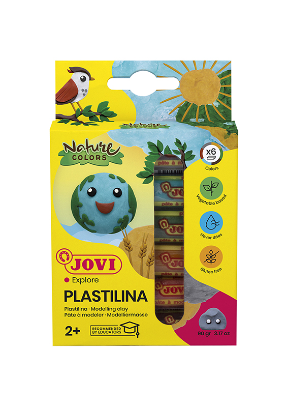 Image of Lerset JOVI Plastilina Box 6 Bars 15G ass. Colours Nature 90 6N 2+ (12F) 7032286 38412027032286