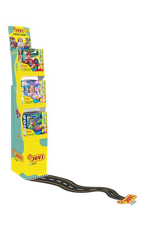 Image of JOVI Empty Cardboard Floor Display cracy cars 3x3 (9 sets) 7033817 8412027033117