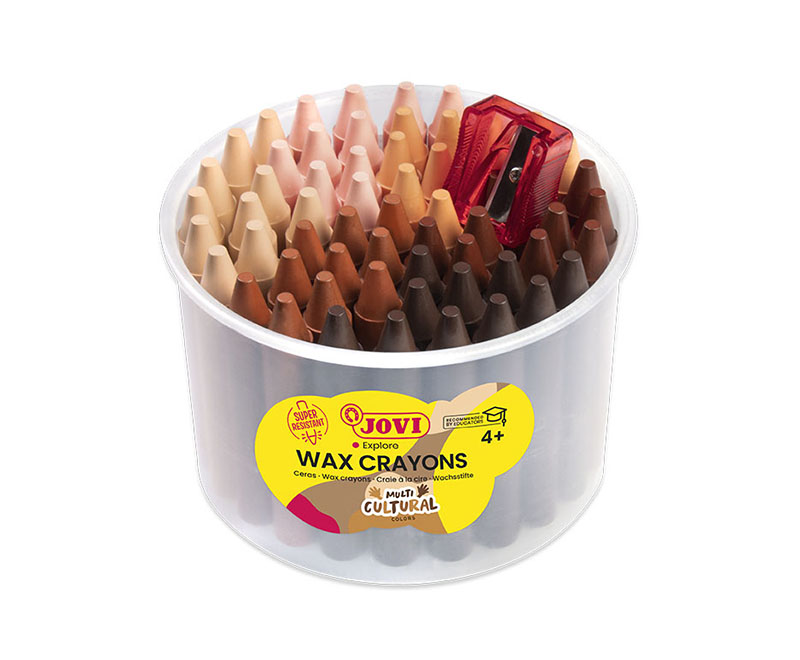 Image of Vaxkritset JOVI JUMBO WAX 60 Multiculture crayons + sharpener 980 60M 4+ (6F) 7033473 8412027033473
