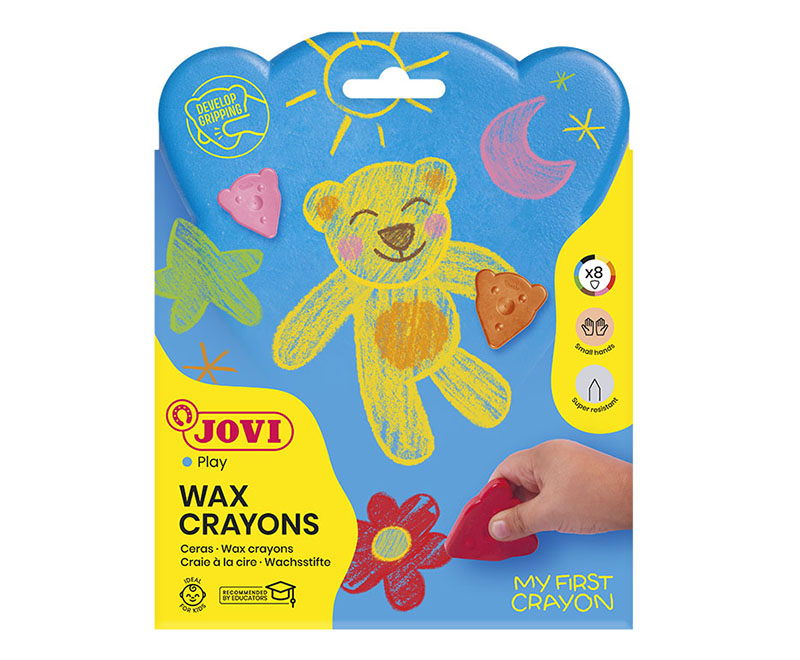 Image of Vaxkritset JOVI MY FIRST CRAYON 8 bear-shape basic colors 948 2+ (12F) 7033619 8412027033619