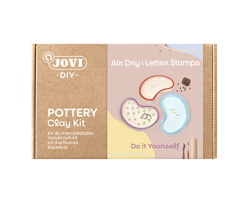 Image of Lerset Jovi POTTERY CLAY KIT Handicraft Kit with Air Dry + Letter Stamps 2706 7035187 8412027035187