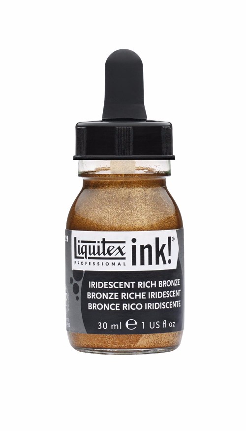 Image of Akrylfärg Liquitex Prof. Ink 30ml  Iridescent rich bronze 229 (3F) 4260229 094376975833
