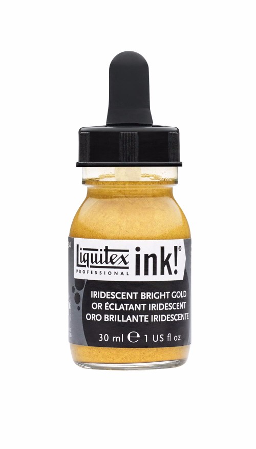 Image of Akrylfärg Liquitex Prof. Ink 30ml  Iridescent bright gold 234 (3F) 4260234 094376975857