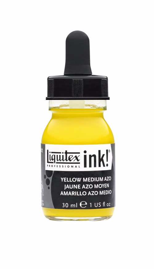 Image of Akrylfärg Liquitex Prof. Ink 30ml  Yellow medium azo 412 (3F) 4260412 094376975970