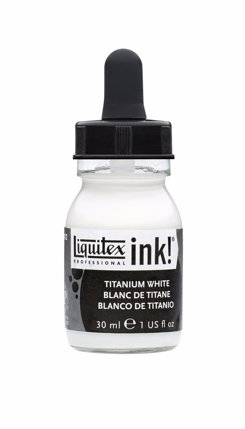 Image of Akrylfärg Liquitex Prof. Ink 30ml  Titanium white 432 (3F) 4260432 094376976007