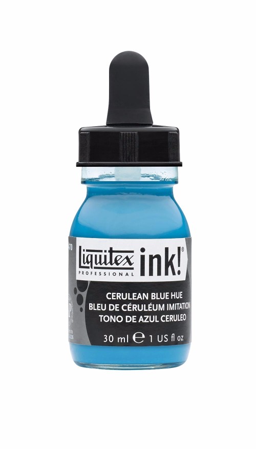 Image of Akrylfärg Liquitex Prof. Ink 30ml  Cerulean blue hue 470 (3F) 4260470 094376976014