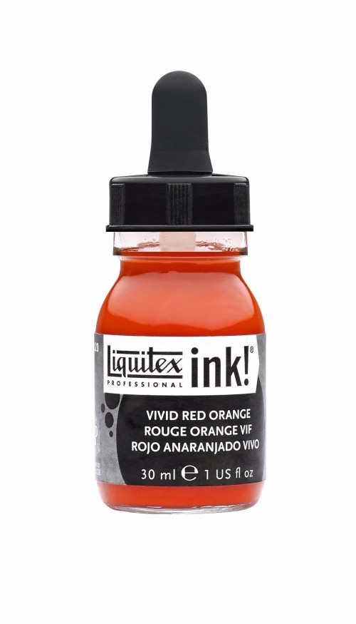 Image of Akrylfärg Liquitex Prof. Ink 30ml  Vivid red orange 620 (3F) 4260620 094376976045