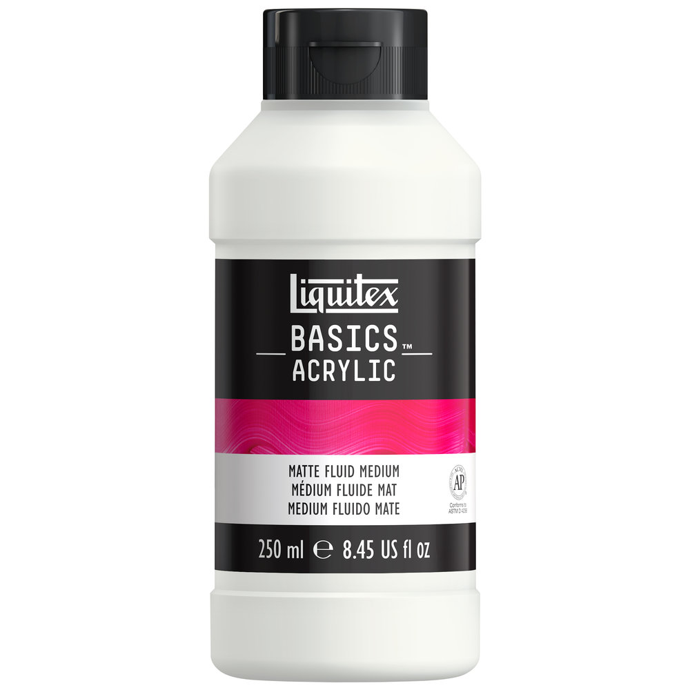 Image of Akrylmedium Liquitex Basics Additives 250ml Bottle Matte Fluid Medium 1041005 094376977516