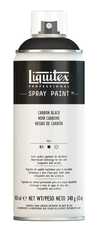 Image of Sprayfärg Liquitex 400ml Carbon Black 0337 (3F) 4450337 884955024546