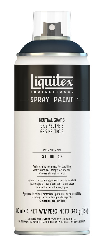 Image of Sprayfärg Liquitex 400ml Neutral Grey 3 3599 (3F) 4453599 884955024553