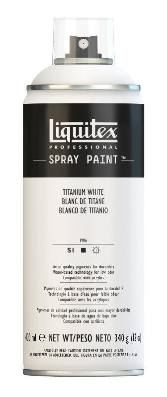 Image of Sprayfärg Liquitex 400ml Titanium White 0432 (3F) 4450432 884955024591
