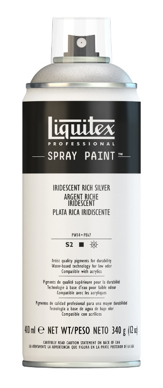 Image of Sprayfärg Liquitex 400ml Iridescent Rich Silver 0239 (3F) 4450239 884955024621