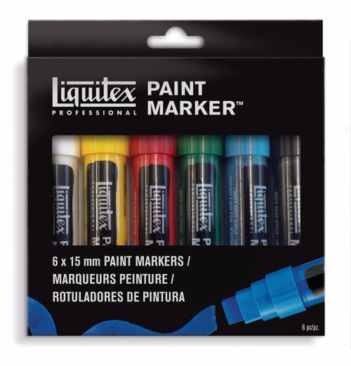 Image of Akrylmarkerset Liquitex  LQX Paint Marker Wide 6 set 4690001 887452001218