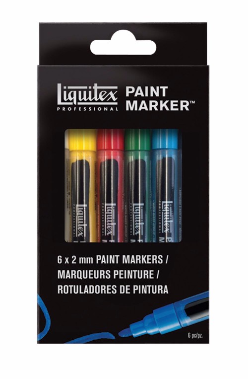 Image of Akrylmarkerset Liquitex  LQX Paint Marker Fine 6 set 4690002 887452001225