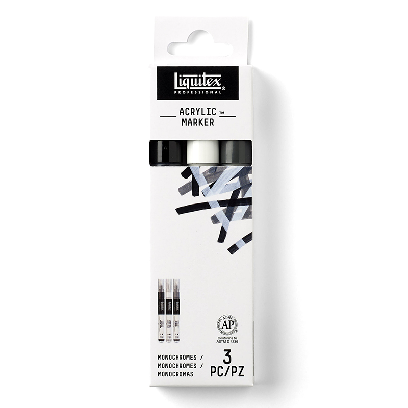 Image of Akrylmarkerset Liquitex  LQX Paint Marker 3 set Essential (3F) 3699242 887452003007