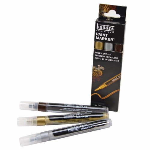 Image of Akrylmarkerset Liquitex  LQX Paint Marker 3 set Iridescent (3F) 3699244 887452003021