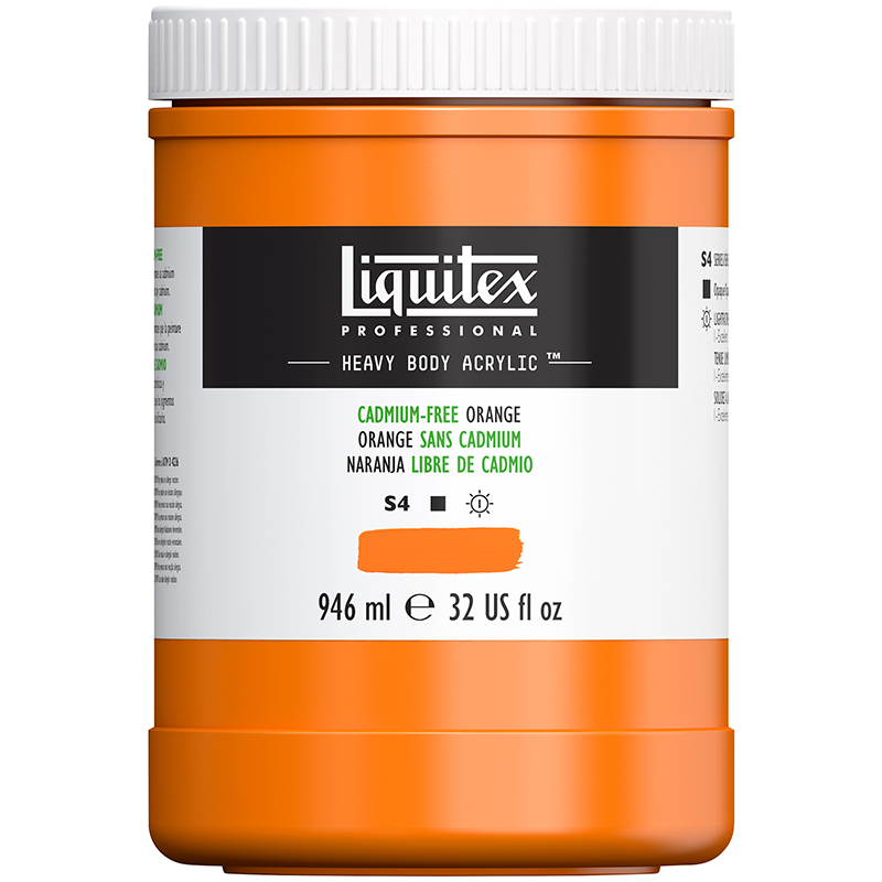 Image of Akrylfärg Liquitex Heavy Body 946ml cadmium-free orange 892 4413892 887452030300