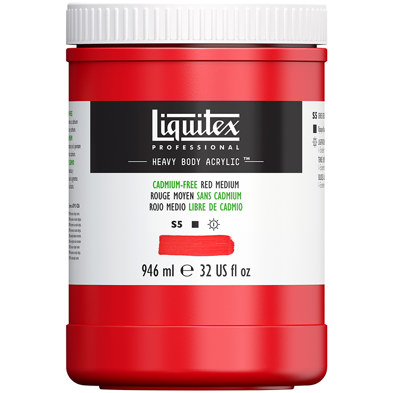 Image of Akrylfärg Liquitex Heavy Body 946ml cadmium-free red medium 894 4413894 887452030324