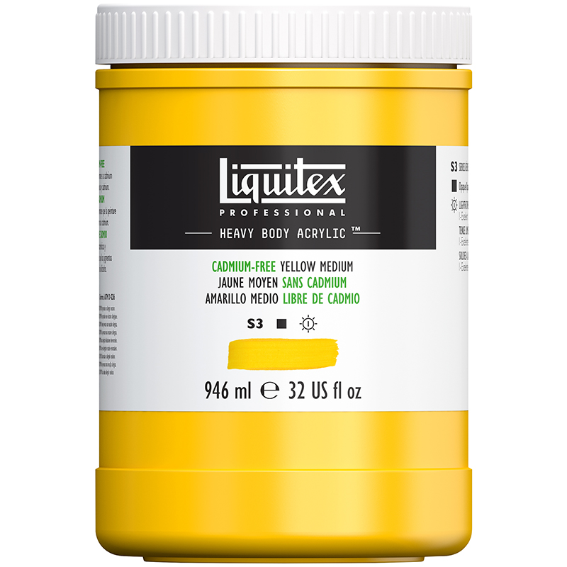 Image of Akrylfärg Liquitex Heavy Body 946ml cad-free yellow medium 890 4413890 887452030348