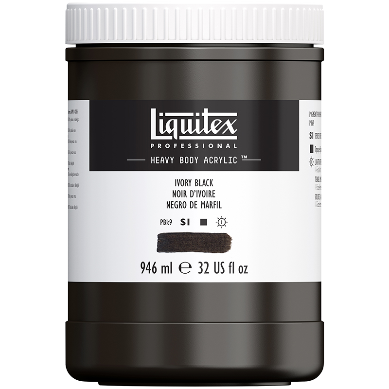 Image of Akrylfärg Liquitex Heavy Body 946ml ivory black 244 4413244 887452030447