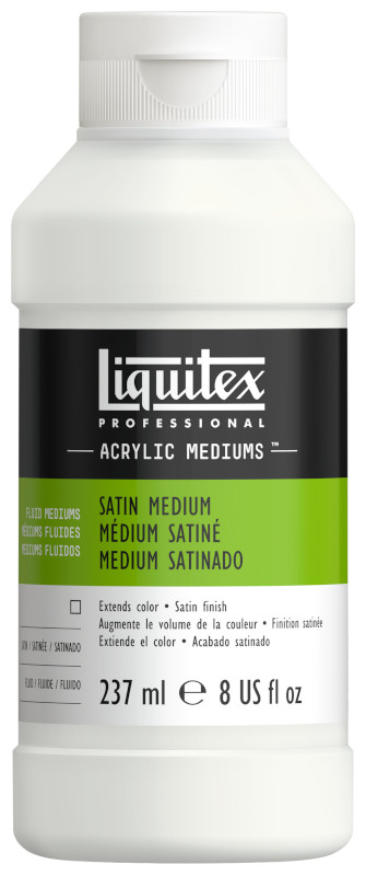 Image of Akrylmedium Liquitex 237ML BOTTLE SATIN FLUID MEDIUM 8108 887452047582