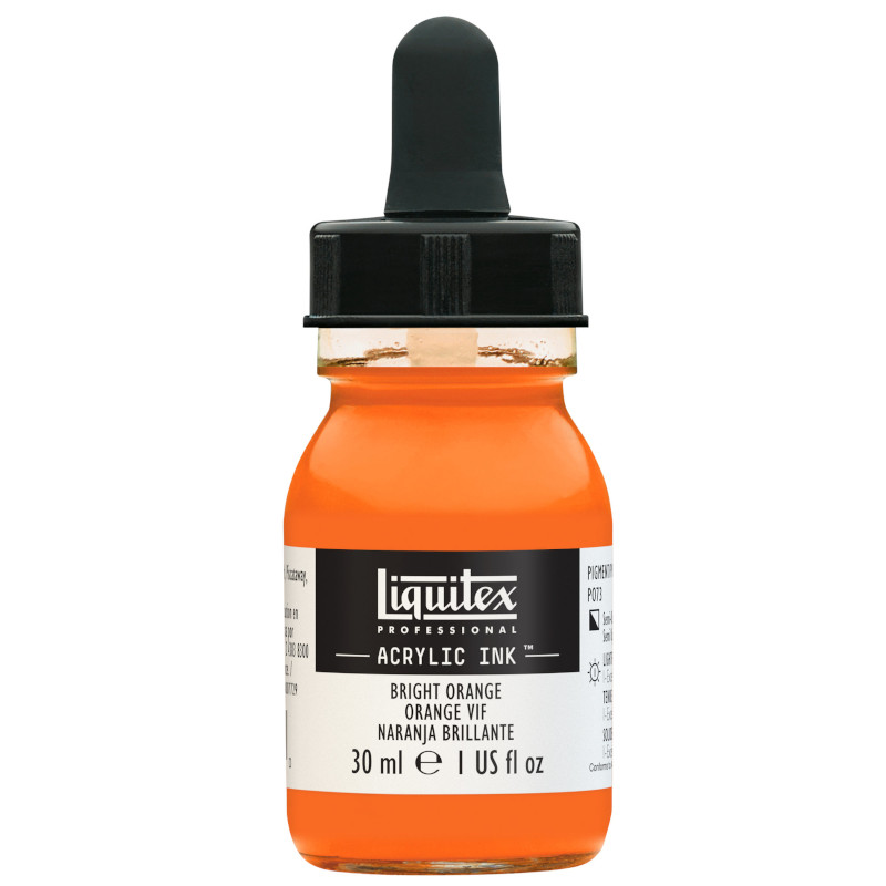 Image of Akrylfärg Liquitex Prof. Ink 30ml BTL BRIGHT ORANGE (3F) 4260720 887452047650
