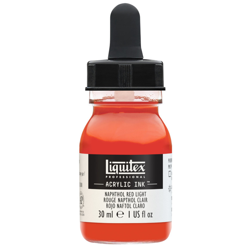 Image of Akrylfärg Liquitex Prof. Ink 30ml BTL NAPHTHOL RED LIGHT (3F) 4260294 887452048244