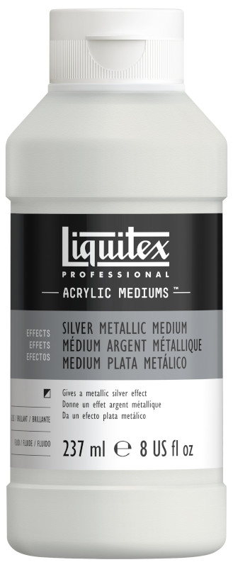 Image of Akrylmedium Liquitex 237ML BOTTLE METALLIC SILVER 8508 887452048480