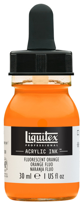 Image of Akrylfärg Liquitex Prof. Ink 30ml BTL FLUORESCENT ORANGE (3F) 4260982 887452048527